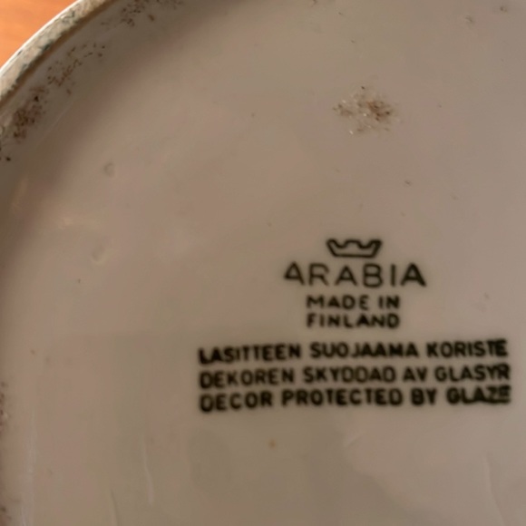 Beautiful blue and white butterfly pitcher/ vase, made in Finland - Picture 3 of 7